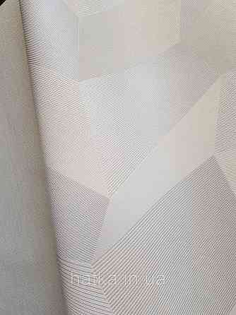 Шпалери метрові вінілові на флізеліні Sintra Vila геометрія фігури 3д сірі білі сріблясті 534601 Київ