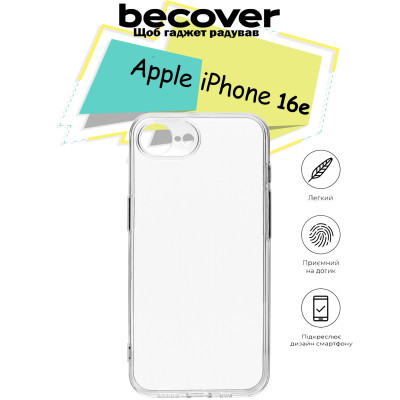Чехол для мобильного телефона BeCover Apple iPhone 16e Transparancy (713239) Винница - изображение 4