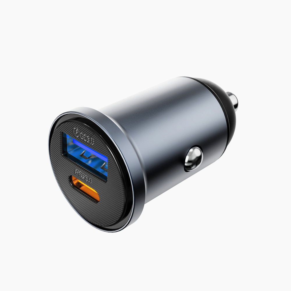Автомобільний зарядний пристрій WIWU 35W Nano Lite A+C Fast Car Charger Wi-CC030 Gray Одеса - фото 8