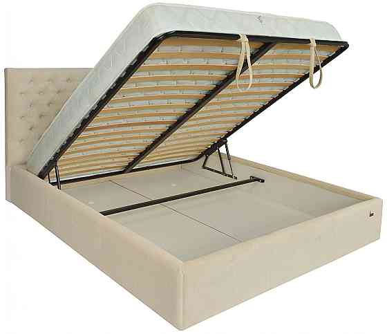 Кровать Двуспальная Cambridge VIP 180 х 190 см Кордрой 231 С дополнительной металлической цельносварной рамой Бежевый Киев