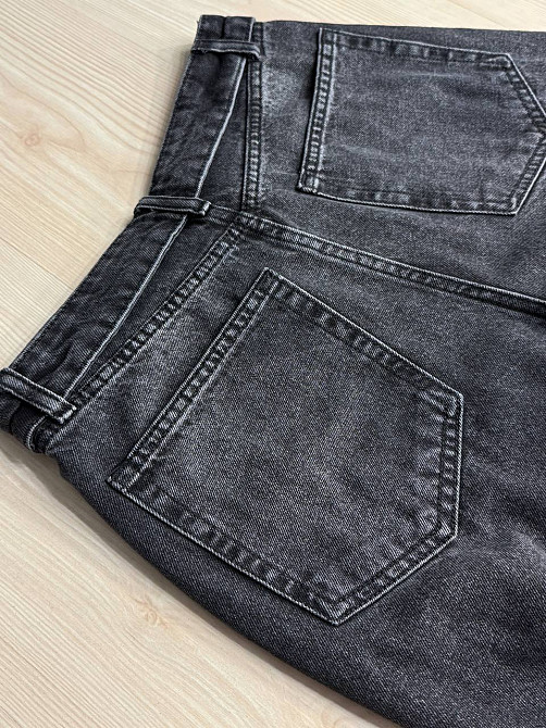 Джинсы женские It’s Basic 4545-2W6-1 straight fit baggy широкие с отвернутым поясом черные, черный, 38, 38, 82 см, 107 см Киев - изображение 5