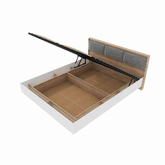 Кровать двуспальная с подъемным механизмом Эверест Сити-1600 200,5х168,8х82,6 см Дуб сонома/Белый (DTM-071087) Львов