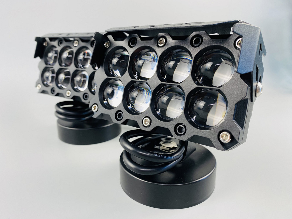 Фара LED 47W комплект, біле та жовте світло, 8 лінз Мукачево - фото 4