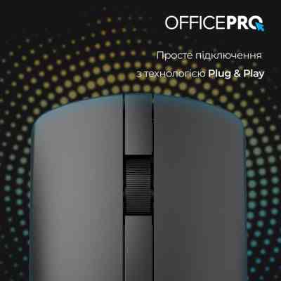 Мышка OfficePro M175B Silent Click Wireless Black (M175B) Винница