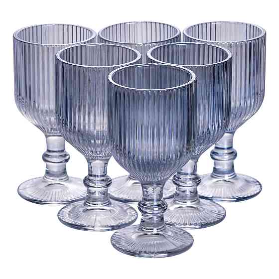 Yiwu Набір чарок на ніжці 6 шт скляні чарки для горілки, лікерів 50 (мл) набір чарок подарунков Коломыя