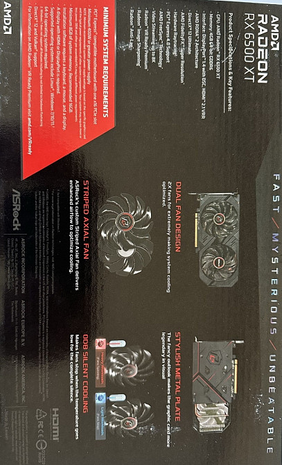 ASRock Phantom Gaming Radeon RX 6500 XT 4GB GDDR6 PCI Expres. Киев - изображение 3