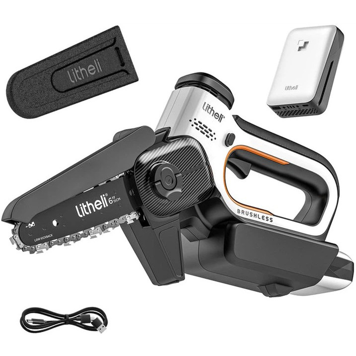 Аккумуляторная мини-пила бесщеточная Litheli от павербанка УМБ Litheli PowerBank 10000 мАч 45Вт DP-50 Львов - изображение 2