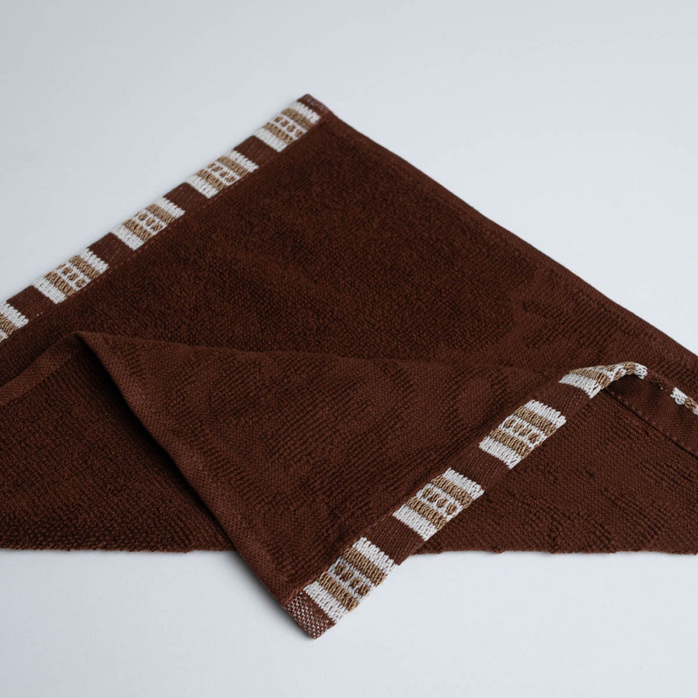 Полотенце кухонное махровое с орнаментом GM Textile 30х30см 400г/м2 (Коричневый) Сумы - изображение 2