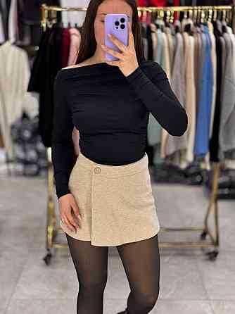 Женская стильная юбка-шорты турецкий кашемир-шерсть Беж, 44 Одесса