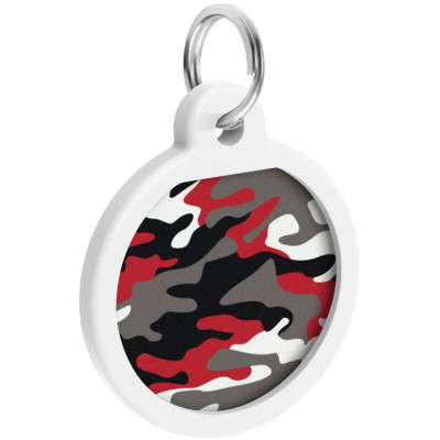 Адресник для тварин WAUDOG Smart ID з QR паспортом "Камо сірий", круг 25 мм (0625-0215) Вінниця - фото 3