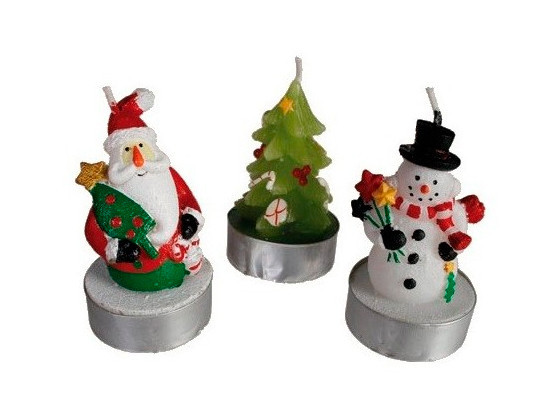 Свічки в наборі "Сніговик, ялинка, Санта" Рівне - фото 1