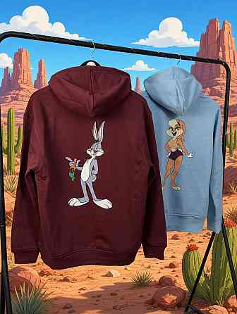 Парне худі Bugs Bunny і Lola Bunny з принтом XXL, L Чернівці