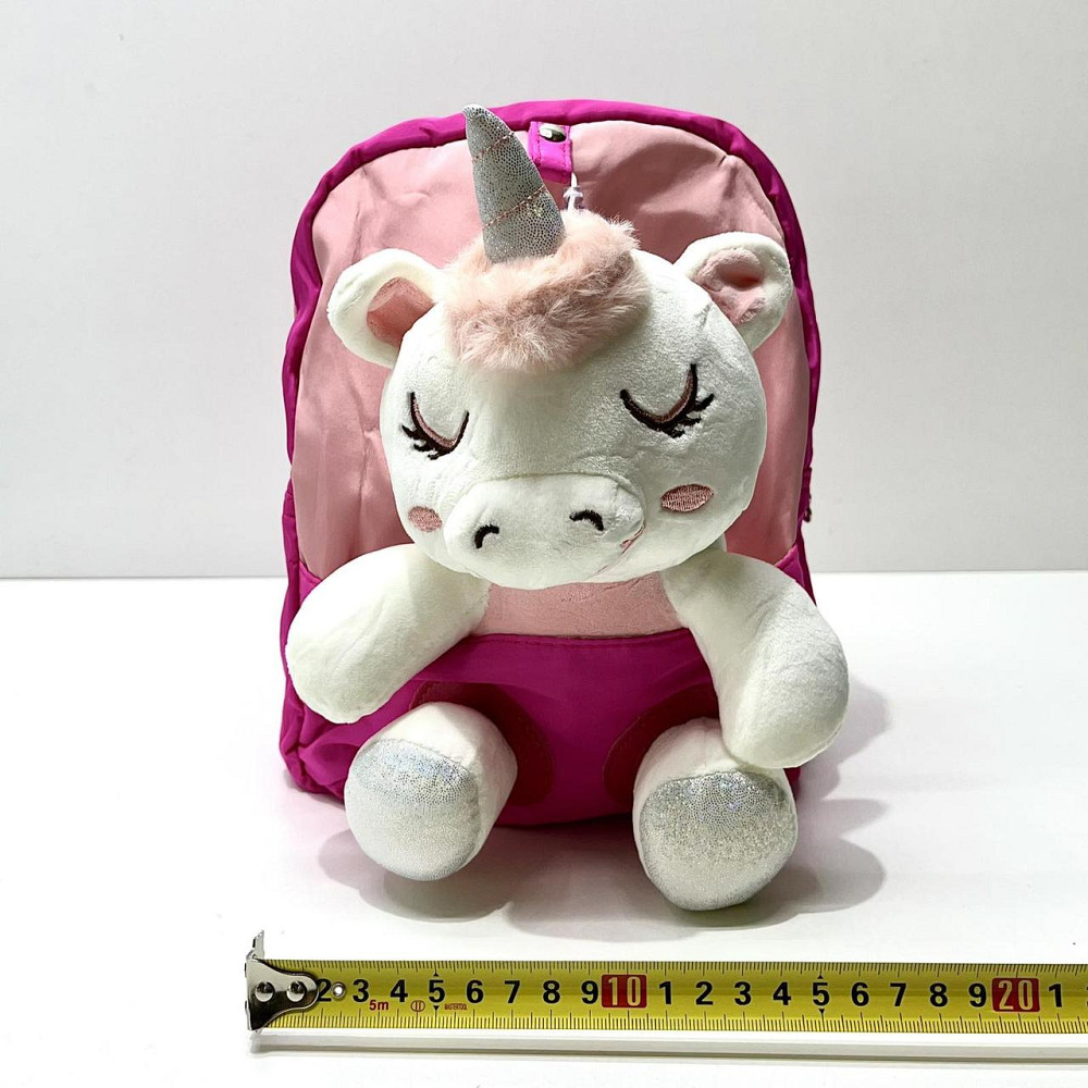 Рюкзак з м'якою іграшкою Єдиноріг 1 відділення 20см Малиновий (FG24032735B) Чернігів - фото 9