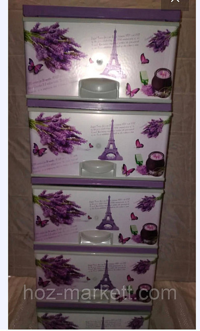 Пластиковый комод тумбочка Эйфелева башня на 5 ящиков Турция Харьков - изображение 3