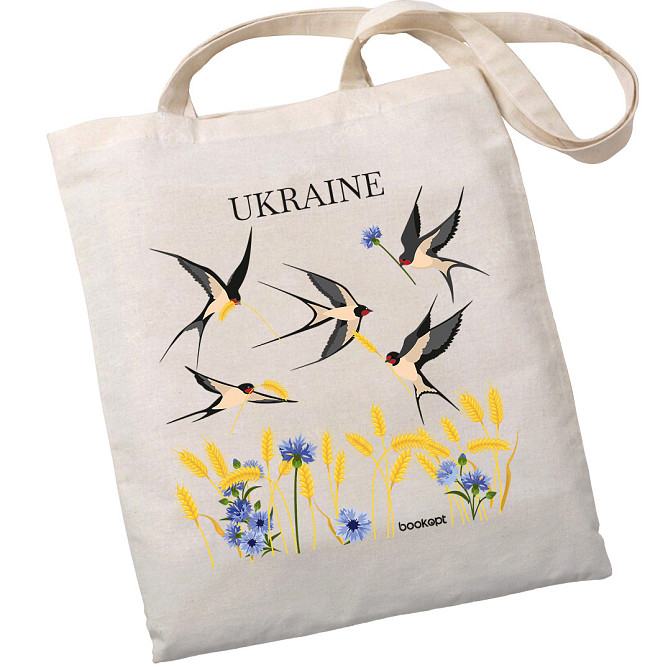 Екошопер на замку BookOpt BK4052 Ukraine (Ластівки) бежевий Київ - фото 2