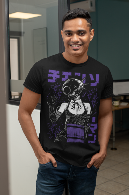 Футболка для мальчика аниме Человек-бензопила оверсайз (рост от 165 до 180 ) Черний AnimeJ0623m Днепр - изображение 4