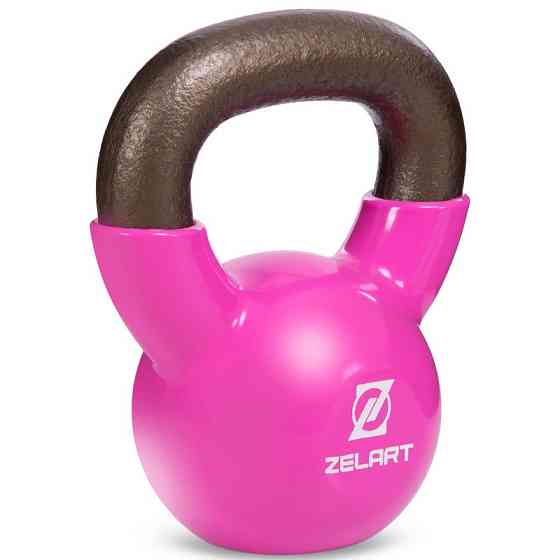 Гиря чавунна 8 кг з вініловим покриттям Zelart-5161-8 Київ