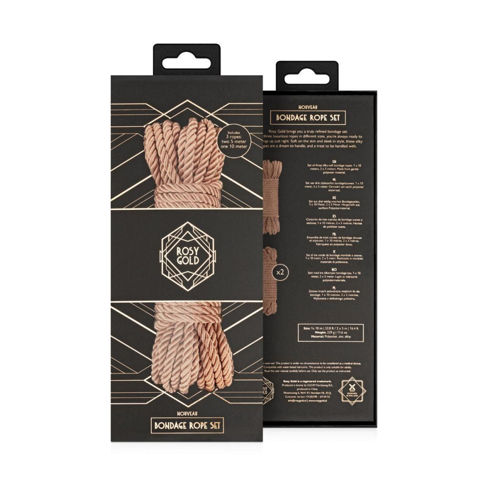 Набор веревок для Шибари Rosy Gold - Bondage Rope Set Sex Aura Киев - изображение 7