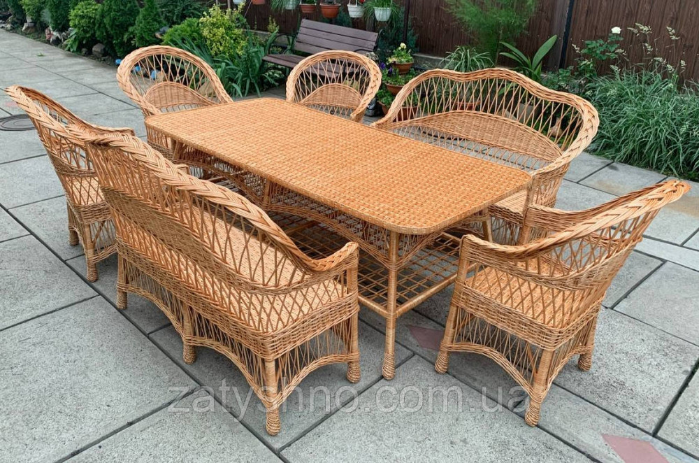 Комплект мебели большой, натуральный, плетеный из лозы Киев - изображение 2