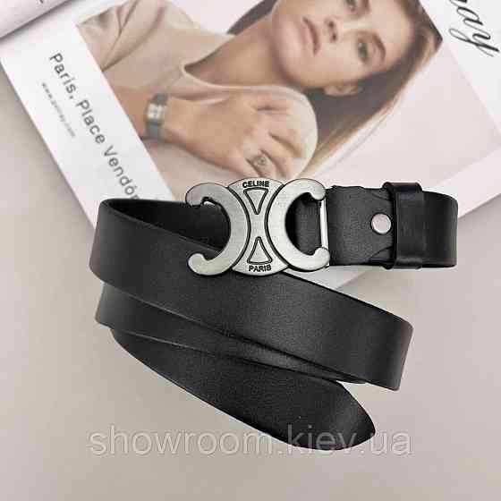 Женский кожаный брендовый ремень grey  (3 cм) Киев