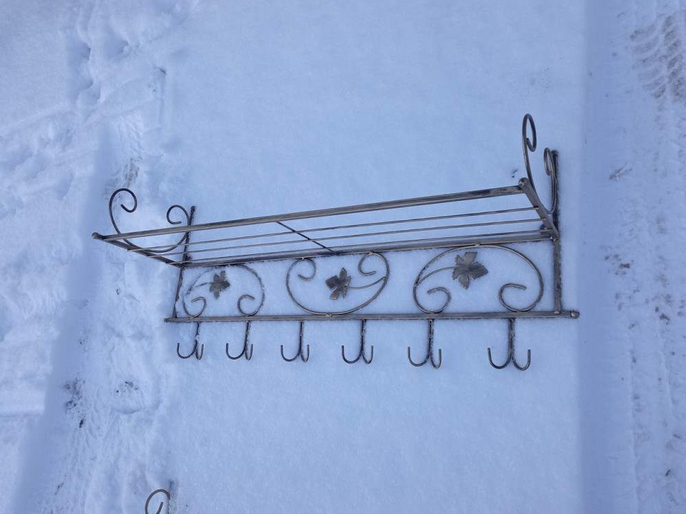 Вешалка кованая настенная большая M-082 для одежды Киев - изображение 2