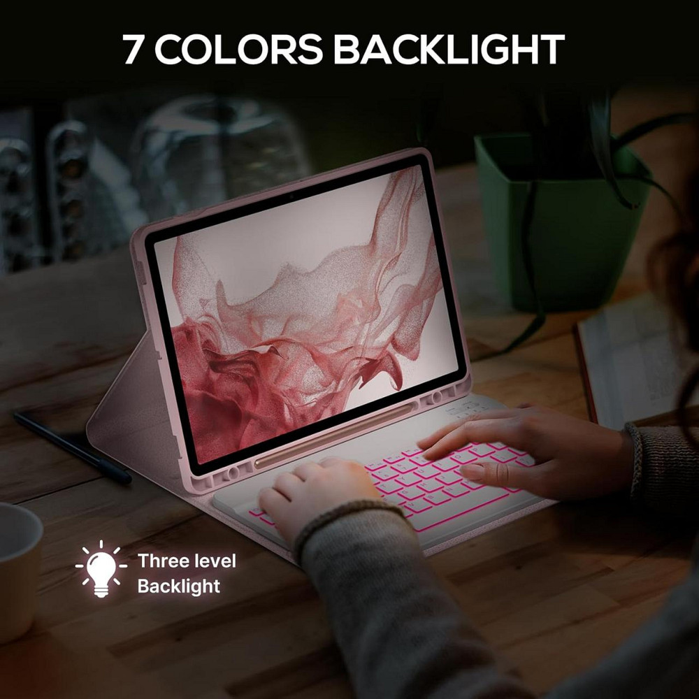 Чохол-книжка з Bluetooth клавіатурою для планшета Samsung Galaxy Tab S8 / S7 11 дюймів Дніпро - фото 4