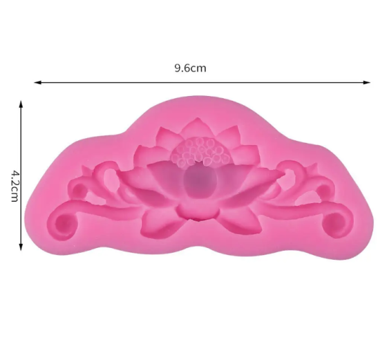 Молд силиконовый Цветок лотоса 42 на 96 мм розовый Киев
