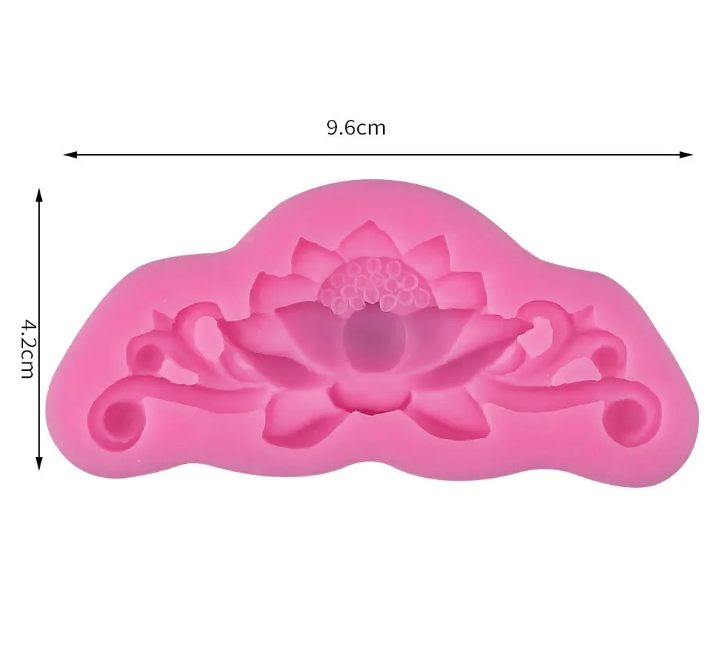 Молд силиконовый Цветок лотоса 42 на 96 мм розовый Киев - изображение 2