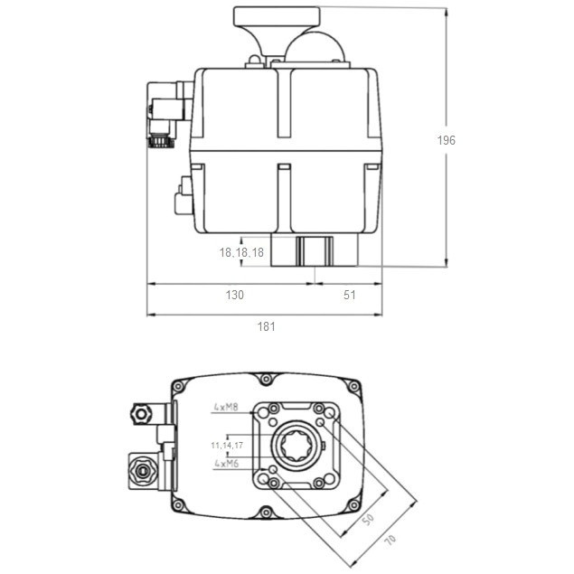 Электропривод для кранов ПВХ Aquaviva J+J J4C S-85 AC24-240В/DC24-135В Киев - изображение 2