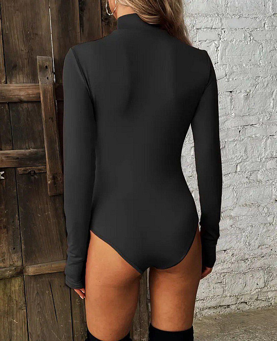 Женский утепленный базовый боди турецкое микромасло с начесом 44 Одесса - изображение 5