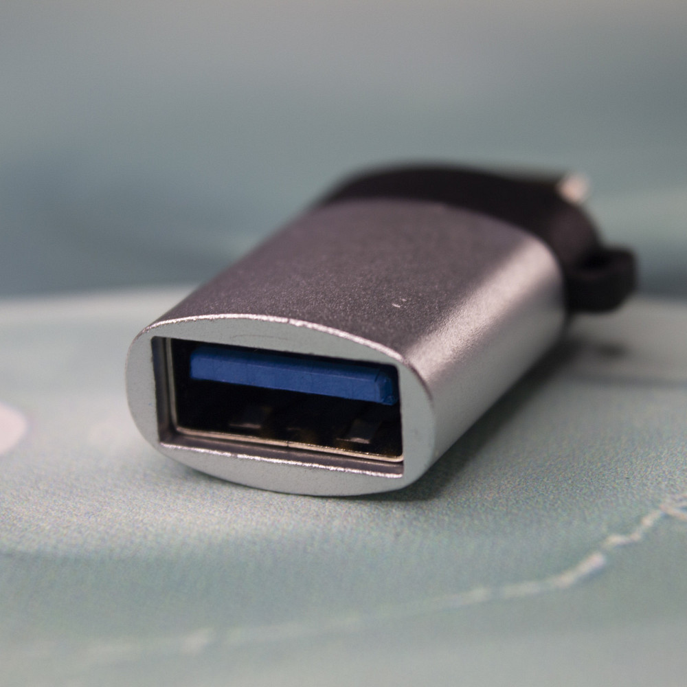 Перехідник OTG USB — Type-C Inasmile Silver Київ - фото 2