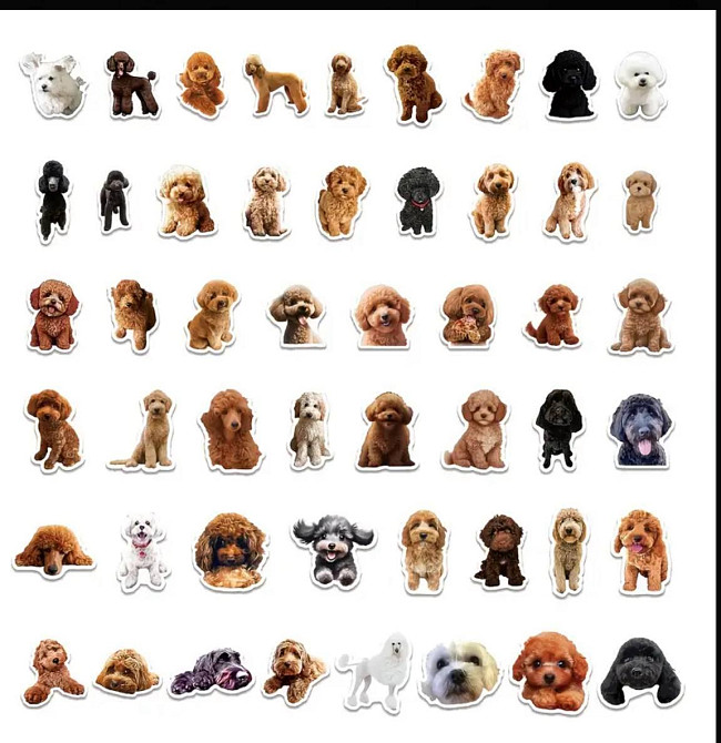Набір стікерів з милими песиками – 50 штук Київ - фото 3