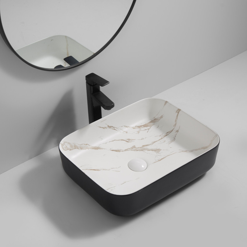 Раковина накладна MIXXUS PREMIUM DIVERSE-0110 MARBLE-BLACK 500х390х130mm   ( MP6517 ) 23922 Харьков - изображение 5