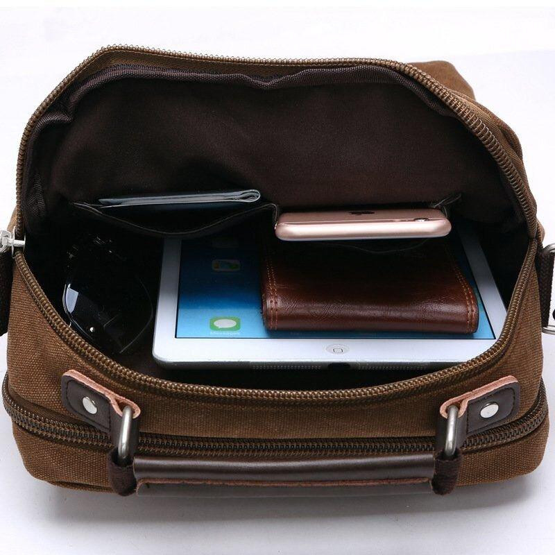 Сумка вертикальная текстильная Vintage 20155 Коричневая Киев - изображение 8