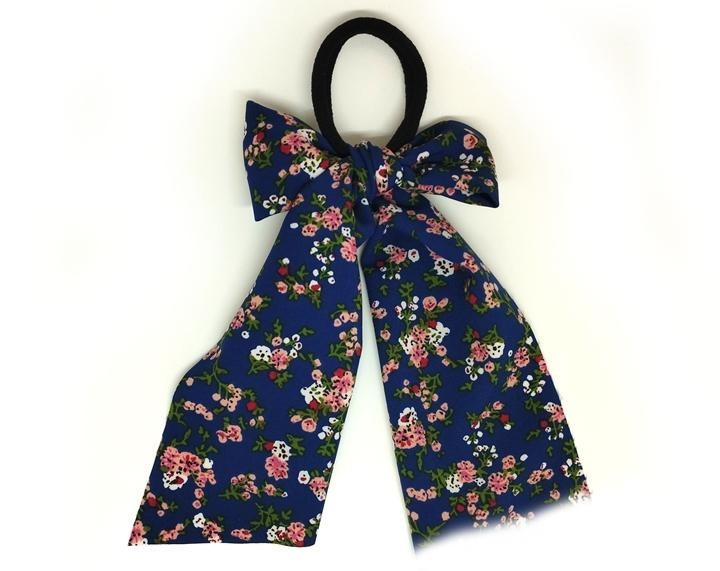 Бант резинка для волос темно-синий Твилли Киев - изображение 1