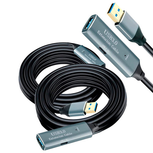 USB 3.0 удлинитель активный репитер, кабель AM – AF с Type-C, 10м, Premium Винница - изображение 4