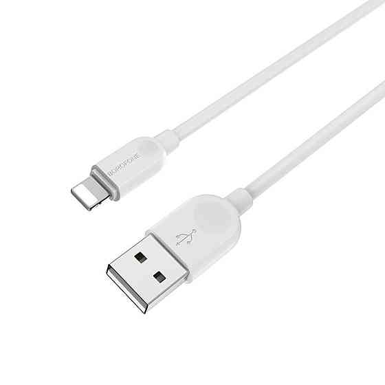 Кабель BOROFONE BX14 USB - iPhone 2.4A, 1m, PVC, TPE разъемы, цвет белый BX14L1W Одесса
