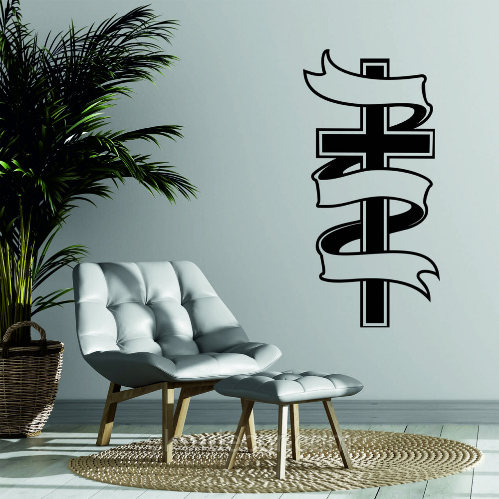 Декоративне настінне Панно «Православний хрест», Декор на стіну 110*54 см, Чорний Київ - фото 2