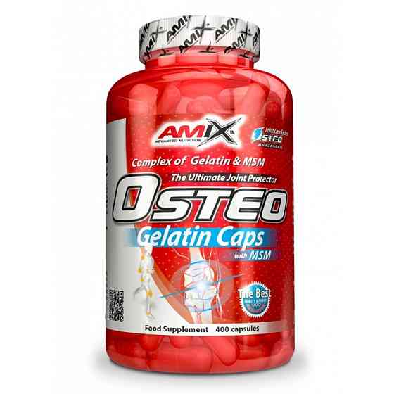 Для суглобів та зв'язок Amix Nutrition OsteoGelatine + MSM 400cps Луцьк