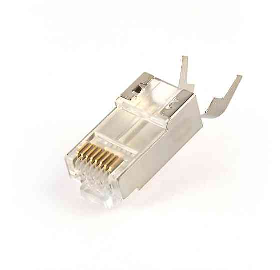 Коннектор RJ 45 Cablexpert (LC-PTF7-01/100) 8P8C, Cat.7, FTP, з наскрізними отворами, позолочені контакти (100 шт/уп) ( 29512 ) Харьков