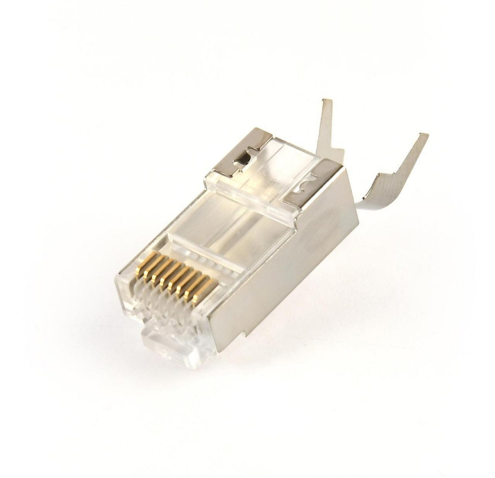 Коннектор RJ 45 Cablexpert (LC-PTF7-01/100) 8P8C, Cat.7, FTP, з наскрізними отворами, позолочені контакти (100 шт/уп) ( 29512 ) Харків - фото 2