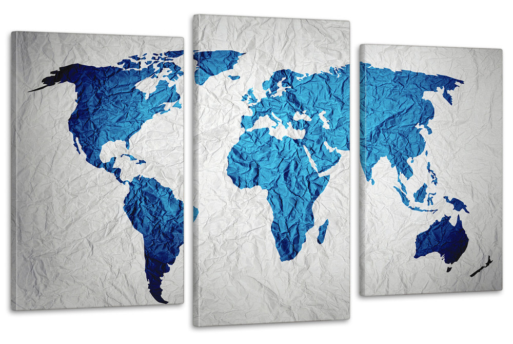 Модульная картина в гостиную / спальню  Мапа  світу Art-672_3 70x130 см Киев - изображение 1