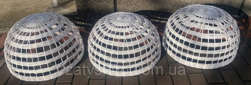 Плетеная люстра из лозы белая Киев - изображение 2