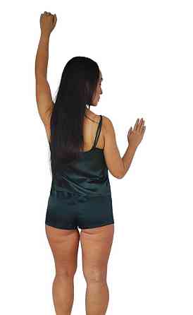 Піжама жіноча шовкова майка і шорти Зелений 54 Харків