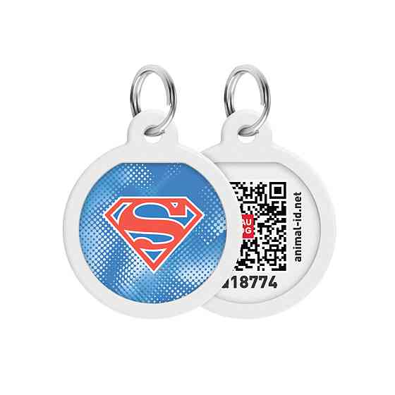 Адресник для собак и кошек металлический WAUDOG Smart ID с QR паспортом, рисунок 