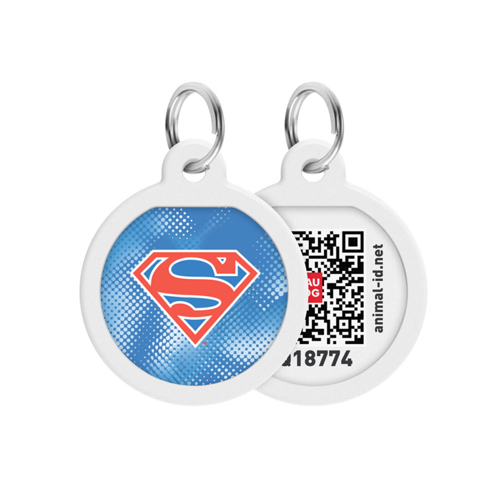 Адресник для собак и кошек металлический WAUDOG Smart ID с QR паспортом, рисунок 