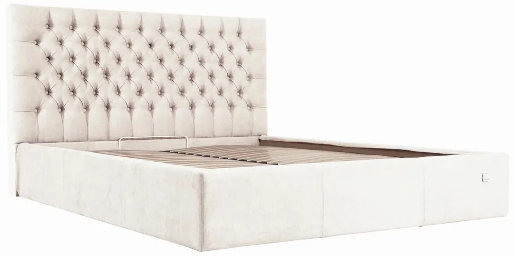 Ліжко Cambridge VIP 140 х 190 см Місті Milk З додатковою металевою цільнозварною рамою Бежевий Київ - фото 2