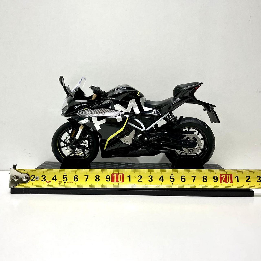 Мотоцикл металопластиковий звуки підсвічування гумові шини рухомі елементи 1:12 Чорний (BG 36-480) Чернігів - фото 6