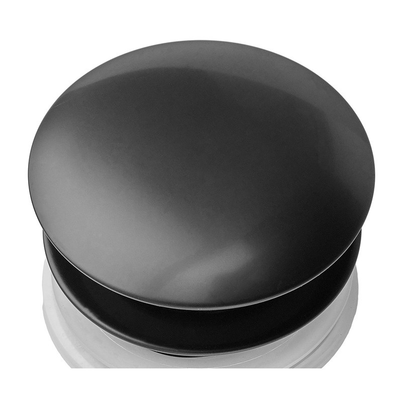 Донный клапан для раковины Zerix BV-01 BLACK 1 1/4'' с переливом автоматический СLICK-СLACK (Цвет черный) (ZX6016) Киев - изображение 2