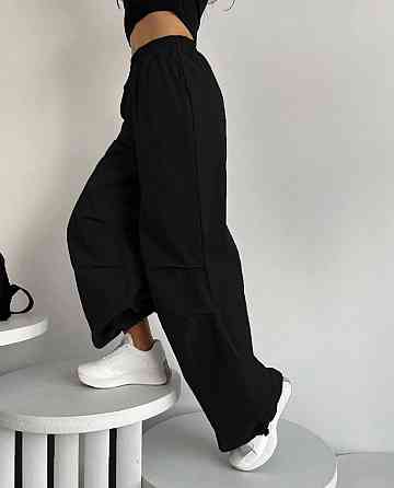 Женские широкие базовые брюки карго плащовка Одесса